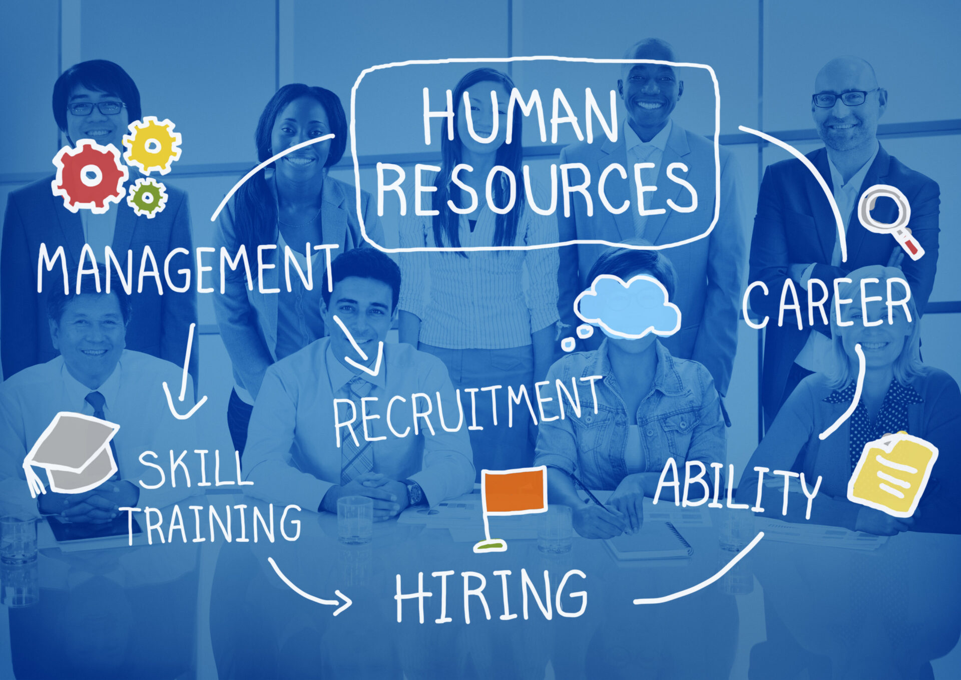Human Resouces hiring, recruiter select career concept
