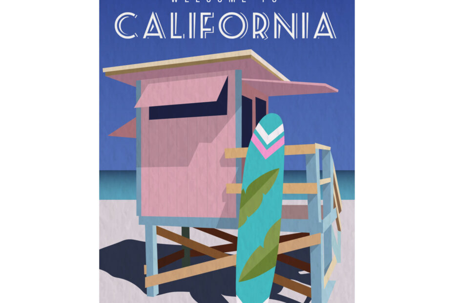 An image of a beach house in California