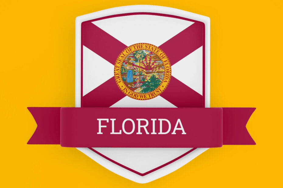 Florida flag with banner