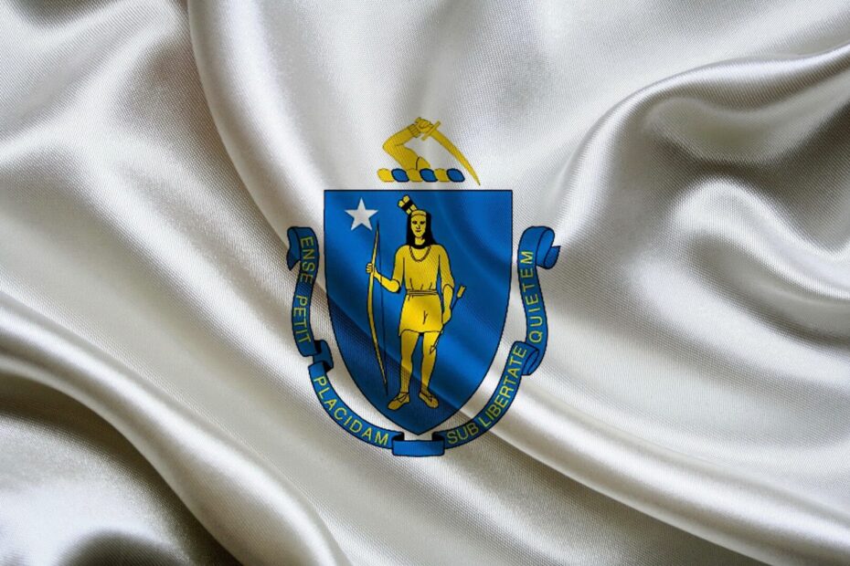 An image of Massachusetts flag