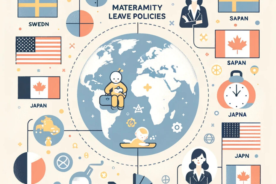 An-infographic-style-image-depicting-maternity-leave-policies-around-the-world-without-text.-The-image-should-feature-a-light-color-palette