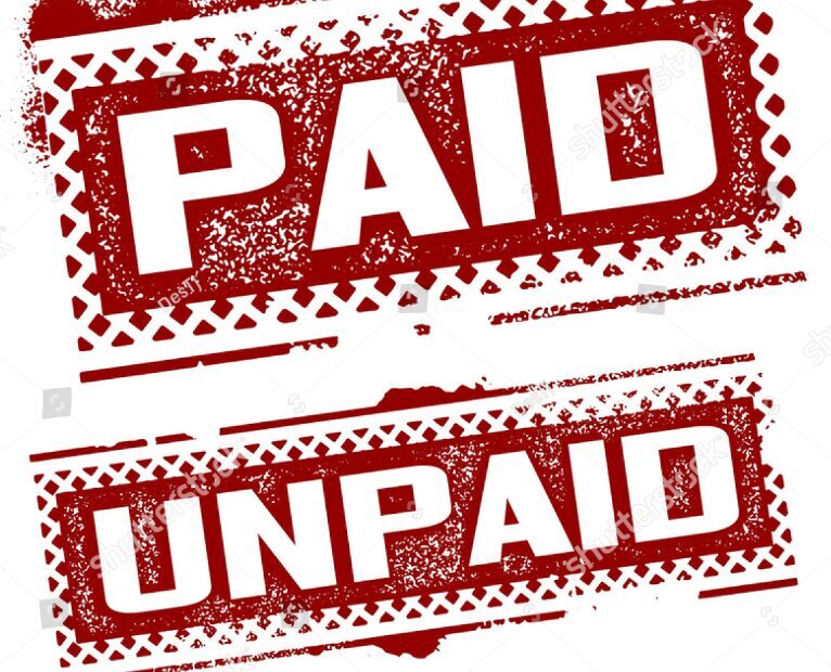 An image displaying the words 'PAID' and 'UNPAID' in bold, contrasting fonts. is highlighted in a bright color