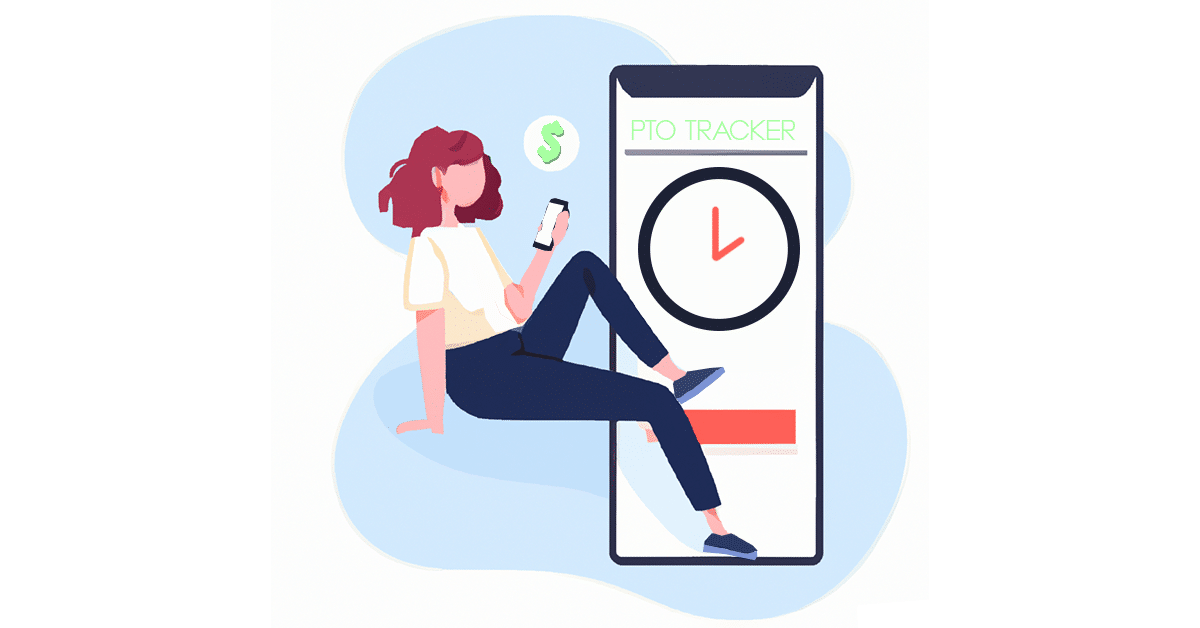 girl holding her mobile requesting for PTO