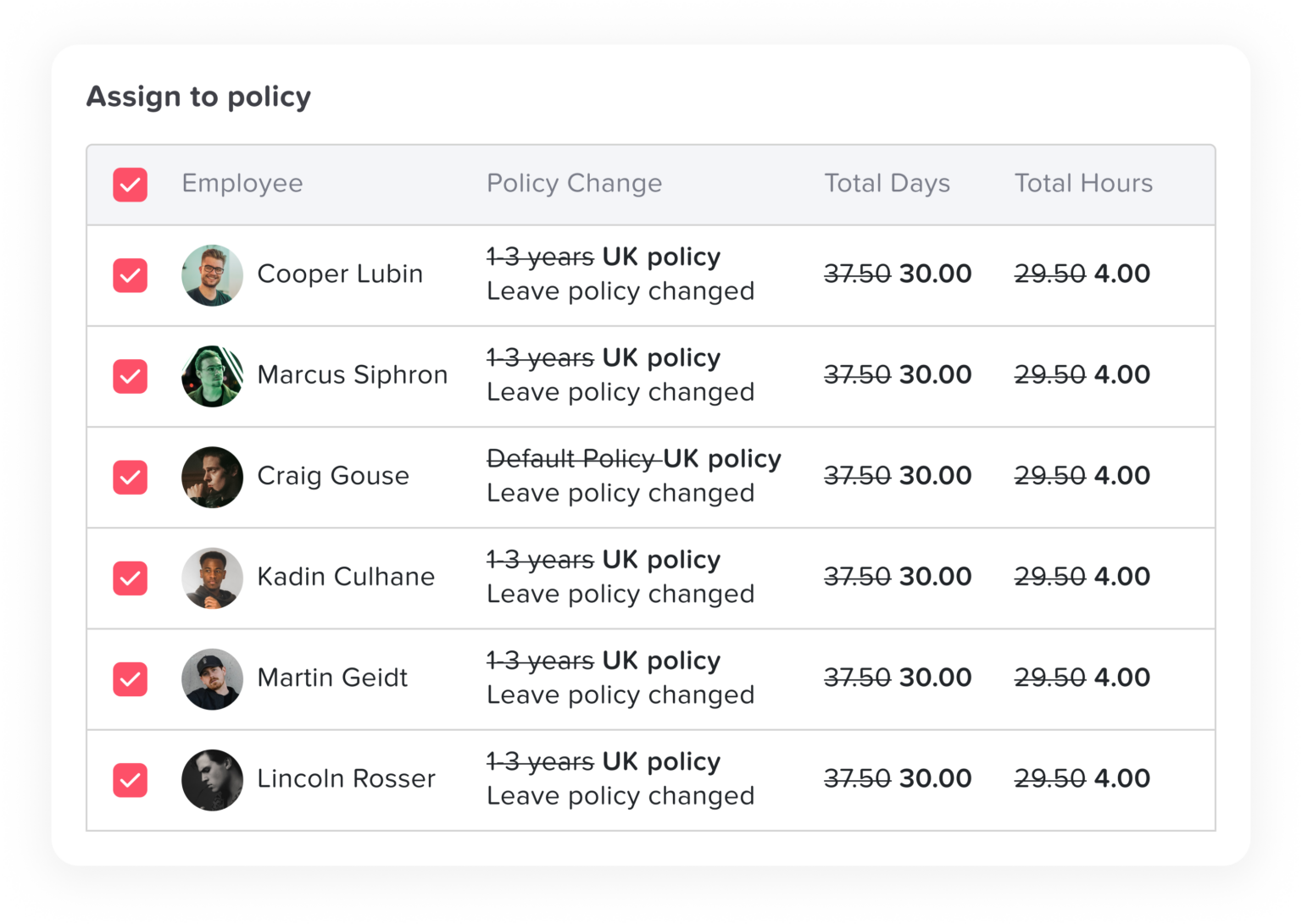 Leave policy day off