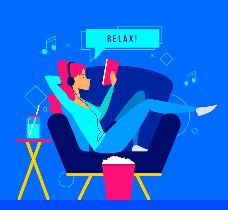 Relaxing at home