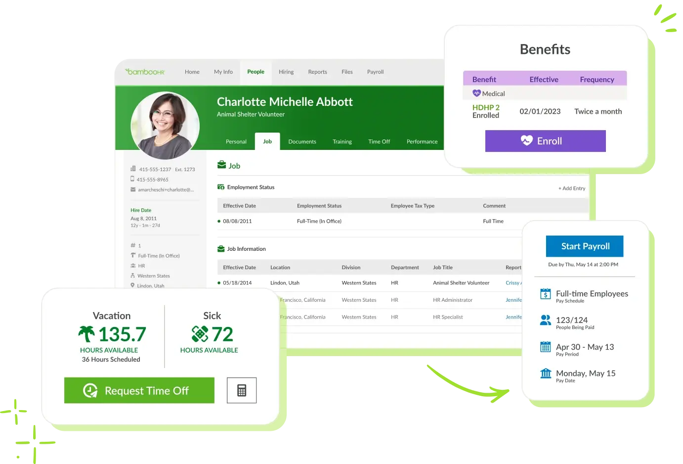 A screenshot for BambooHR website