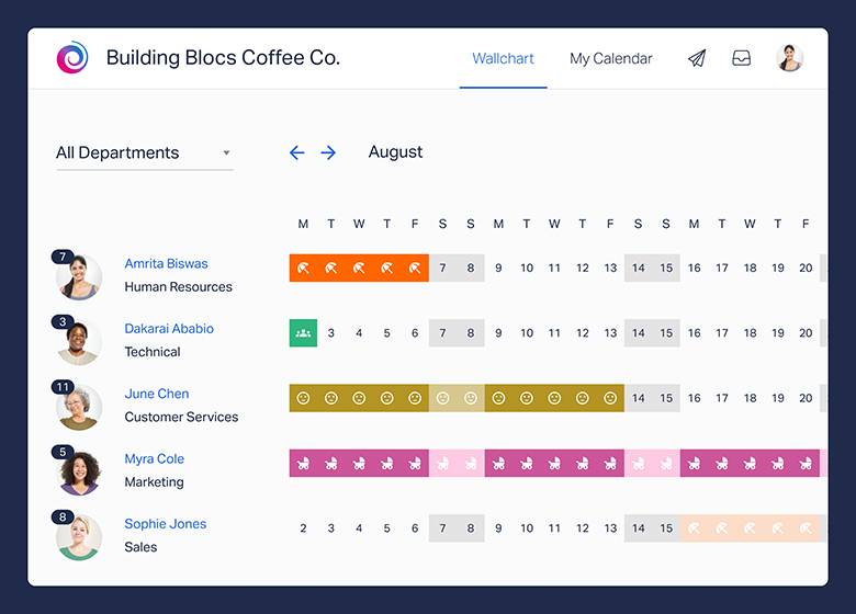 a screenshot of Timetastic website