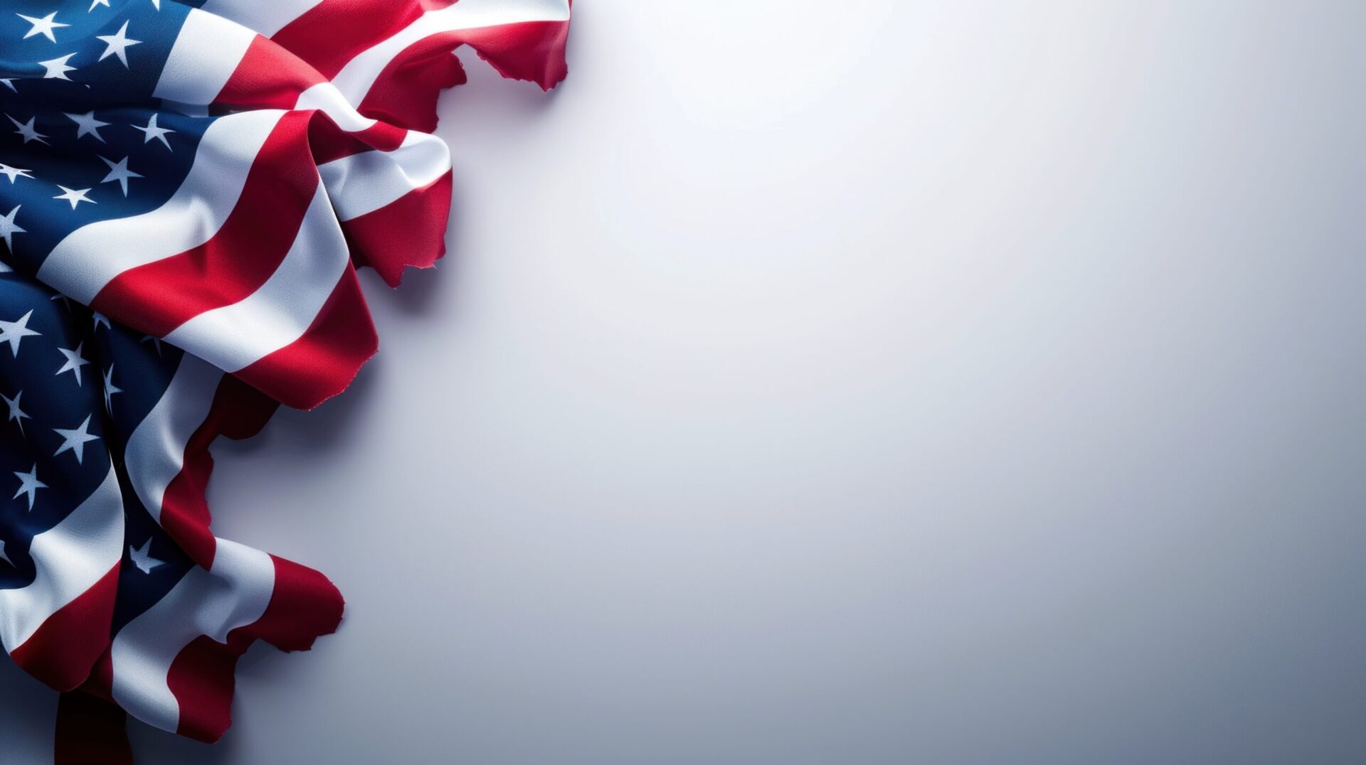 USA flag with a white background
