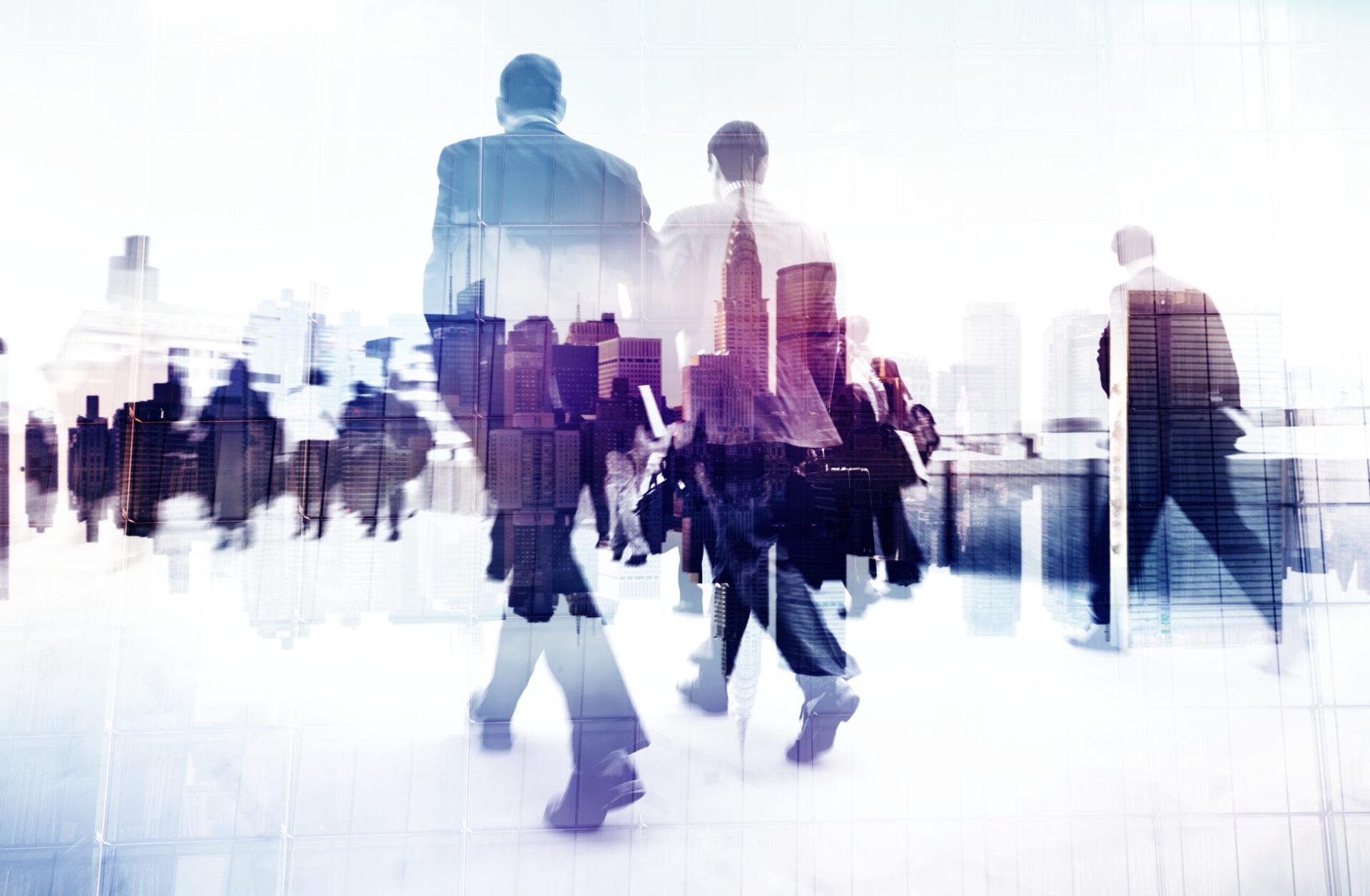 Blurred scene of crowded people are walking in rush