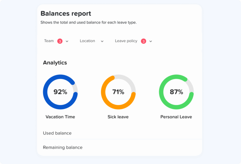 Day Off app feature showing employee leave tracking, PTO management and absence scheduling – Day OffDay Off