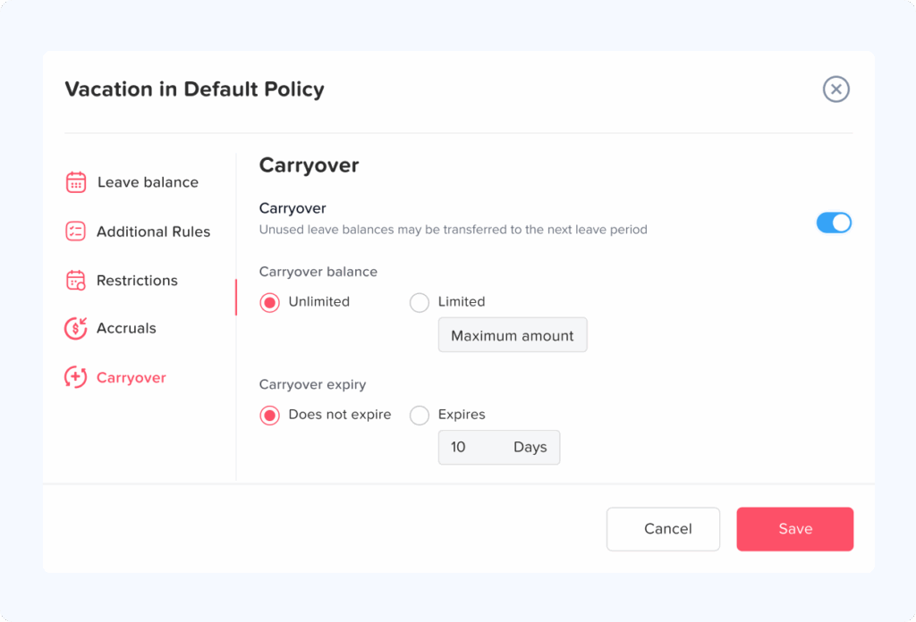 Day Off app feature showing employee leave tracking, PTO management and absence scheduling – Day OffDay Off