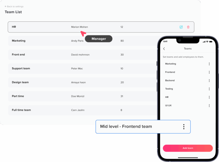 Team absence management view in Day Off showing all employees leave status and upcoming time off – Day OffDay Off