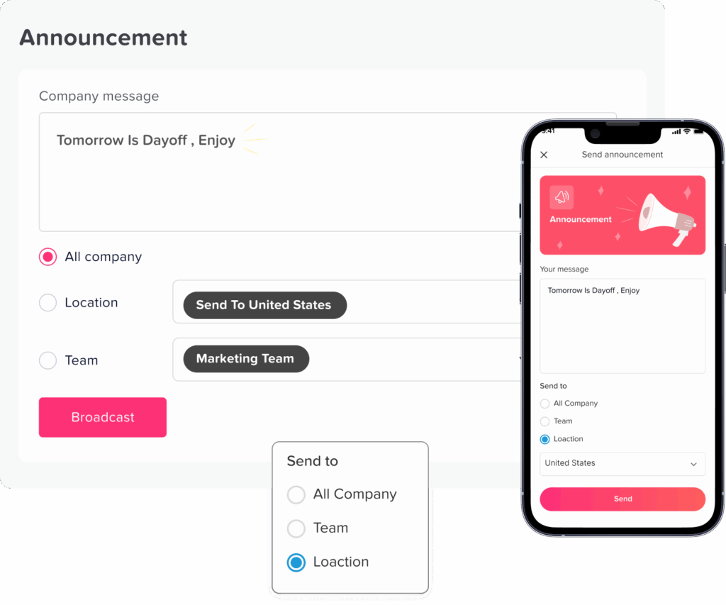 Day Off app feature showing employee leave tracking, PTO management and absence scheduling – Day OffDay Off