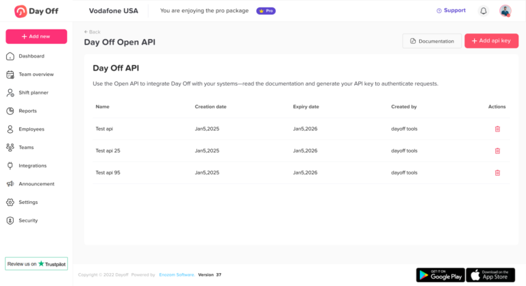 Day Off app feature showing employee leave tracking, PTO management and absence scheduling – Day OffDay Off