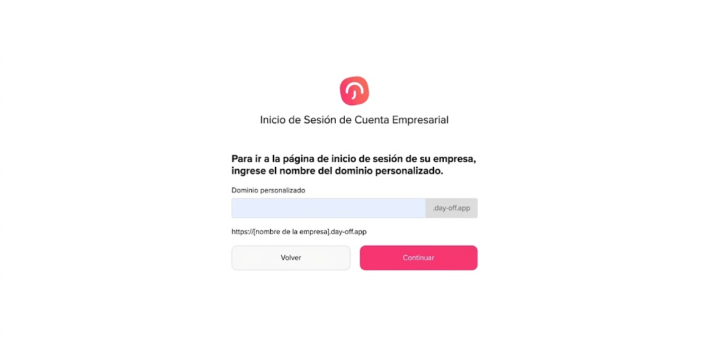Página de registro de Day Off mostrando formulario de creación de cuenta para gestionar vacaciones y solicitudes de tiempo libre