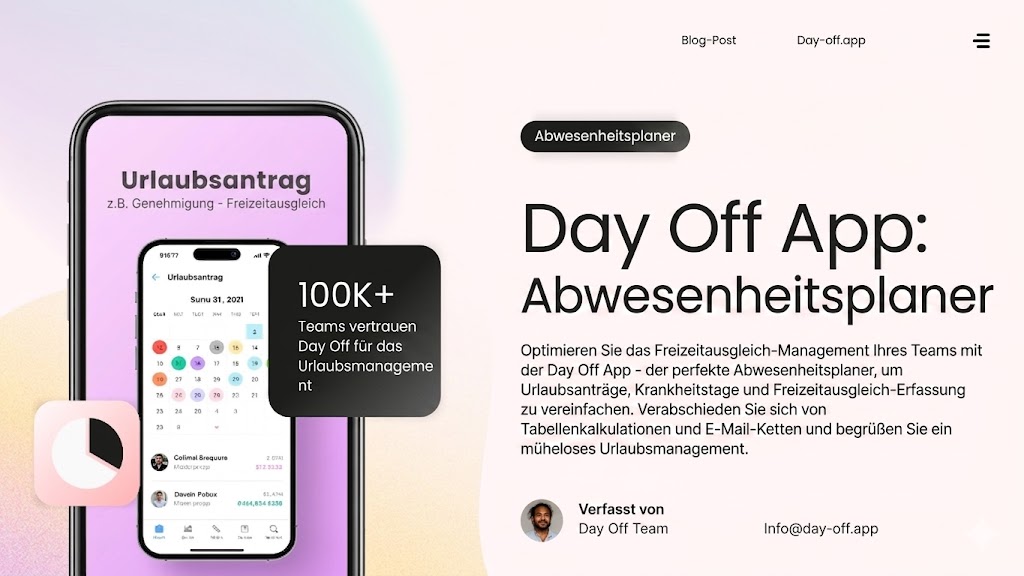 „Day Off App als perfekter Urlaubsplaner für Teams mit Funktionen für Abwesenheitsverwaltung und Genehmigungen“