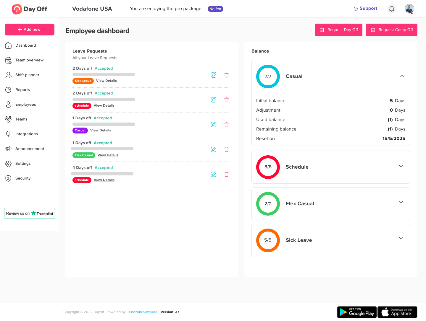 Can I request leave for past dates?