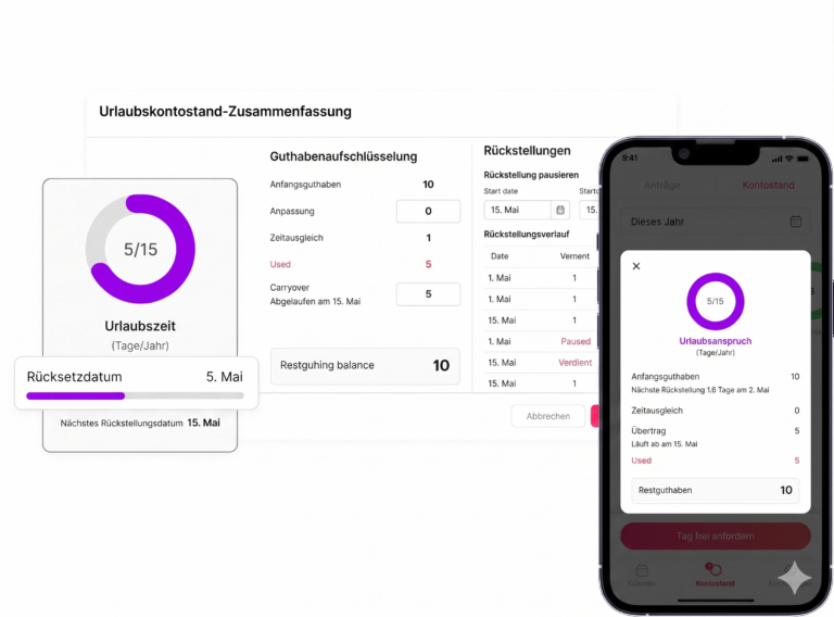 Day Off app feature showing employee leave tracking, PTO management and absence scheduling – Day OffDay Off