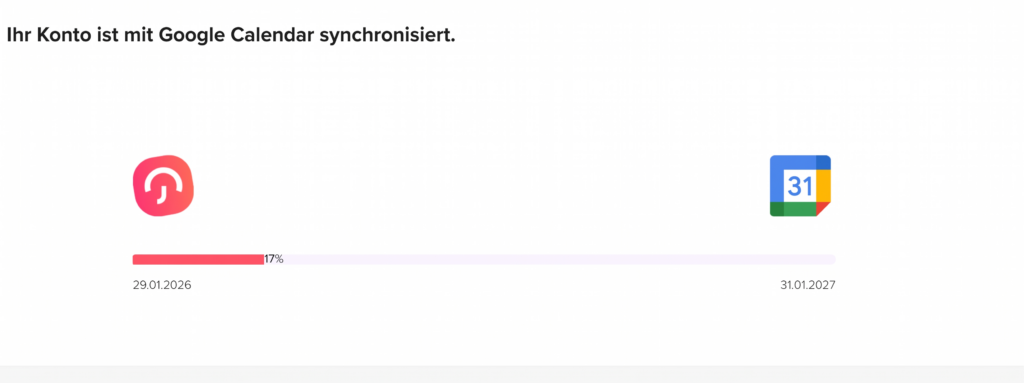 „Google Kalender-Integration in Day Off zur Synchronisierung von Abwesenheiten und Terminen.“