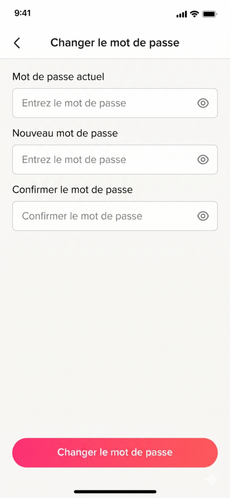 Menu déroulant du profil utilisateur affichant les informations de l’entreprise The Planning Company avec options telles que profil de l’entreprise, facturation, gestion des notifications, solde, paramètres du compte, changement de mot de passe et déconnexion.