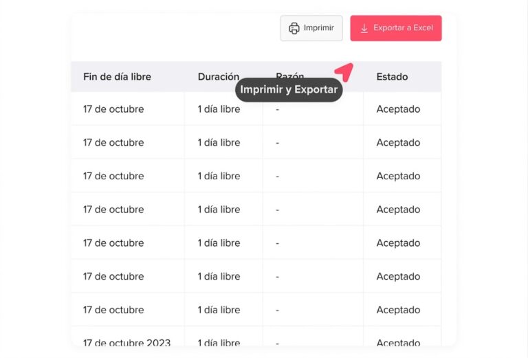 Day Off app feature showing employee leave tracking, PTO management and absence scheduling – Day OffDay Off