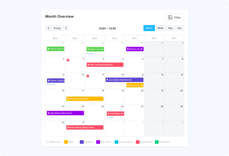 Calender view 1 How to Set Up a Leave Approval Process Your Whole Team Will Actually Follow