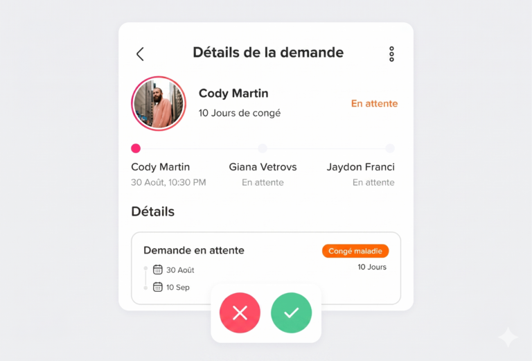 Day Off app feature showing employee leave tracking, PTO management and absence scheduling – Day OffDay Off