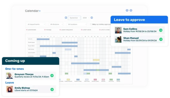 Team leave calendar in Day Off showing employee absences, vacations and scheduled time off – Day OffDay Off