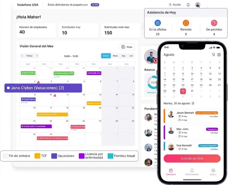 Day Off app feature showing employee leave tracking, PTO management and absence scheduling – Day OffDay Off