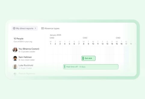 Day Off app feature showing employee leave tracking, PTO management and absence scheduling – Day OffDay Off