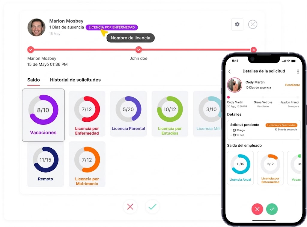 Función de la app Day Off para seguimiento de vacaciones, gestión de ausencias y planificación – Day OffDay Off