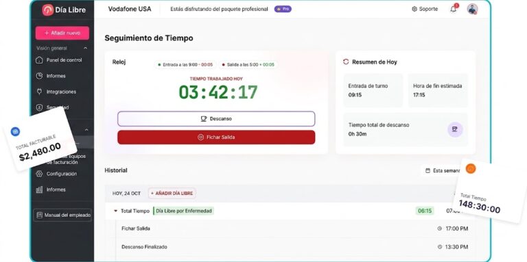 Función de la app Day Off para seguimiento de vacaciones, gestión de ausencias y planificación – Day OffDay Off