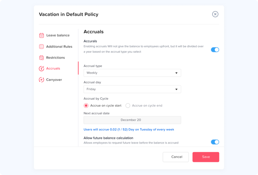 Day Off app feature showing employee leave tracking, PTO management and absence scheduling – Day OffDay Off