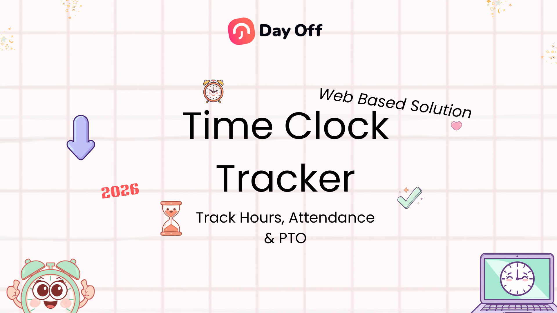 Web Based Time Clock Tracker To Track Hours, Attendance, And PTO 11 Time Clock Tracker image by Day Off showing a web based solution to track employee hours, attendance, and PTO.