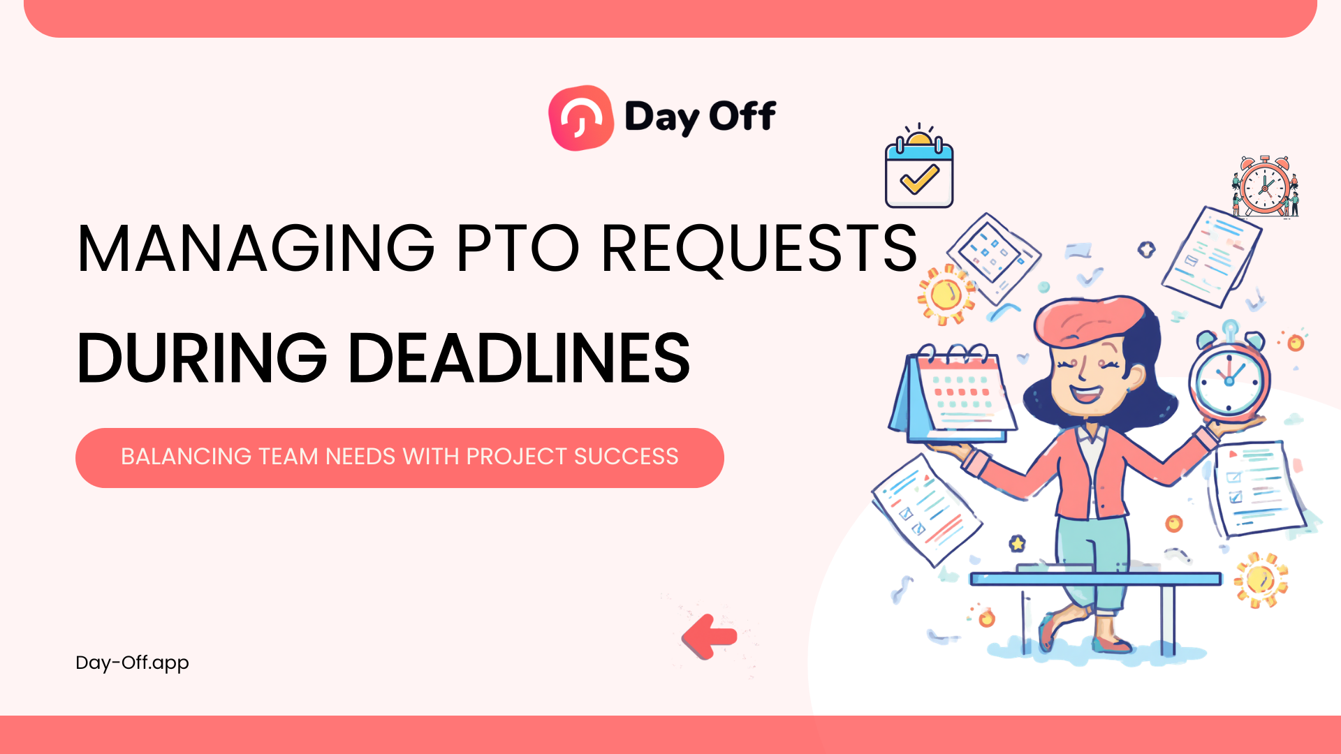 Day Off illustration about managing PTO requests during project deadlines with better team planning.