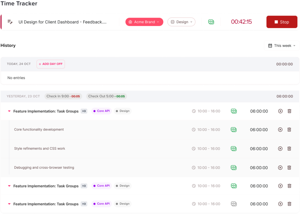 Day Off app feature showing employee leave tracking, PTO management and absence scheduling – Day OffDay Off