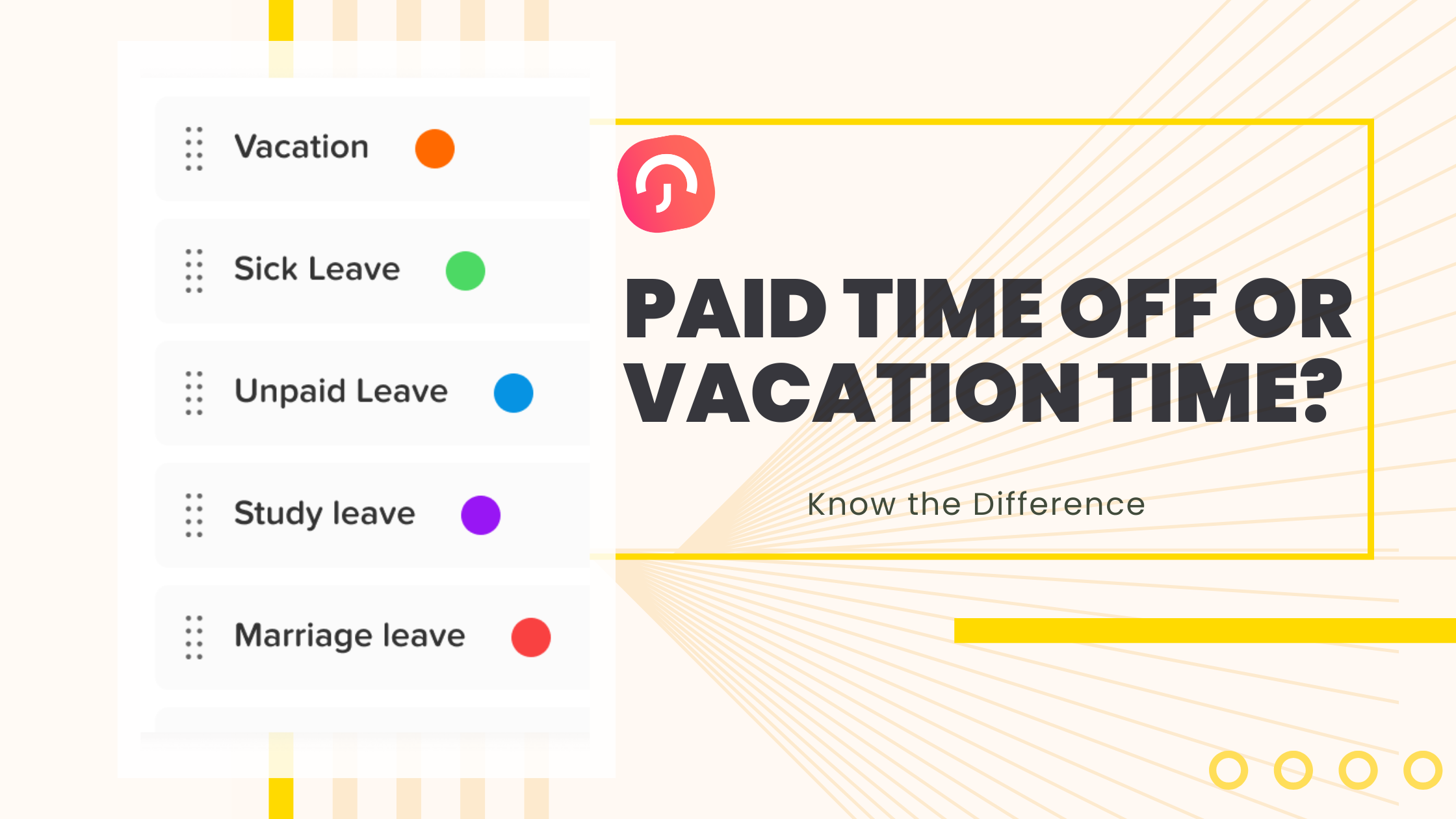 PTO vs. Vacation Time: What's the Difference? Manage Both with Day Off 5 Paid time off vs vacation time banner with Day Off logo