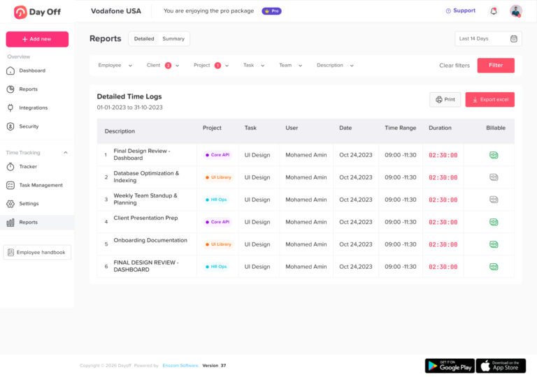 Reports Detailed 2 How to Track Employee Work Hours and Time Off Together