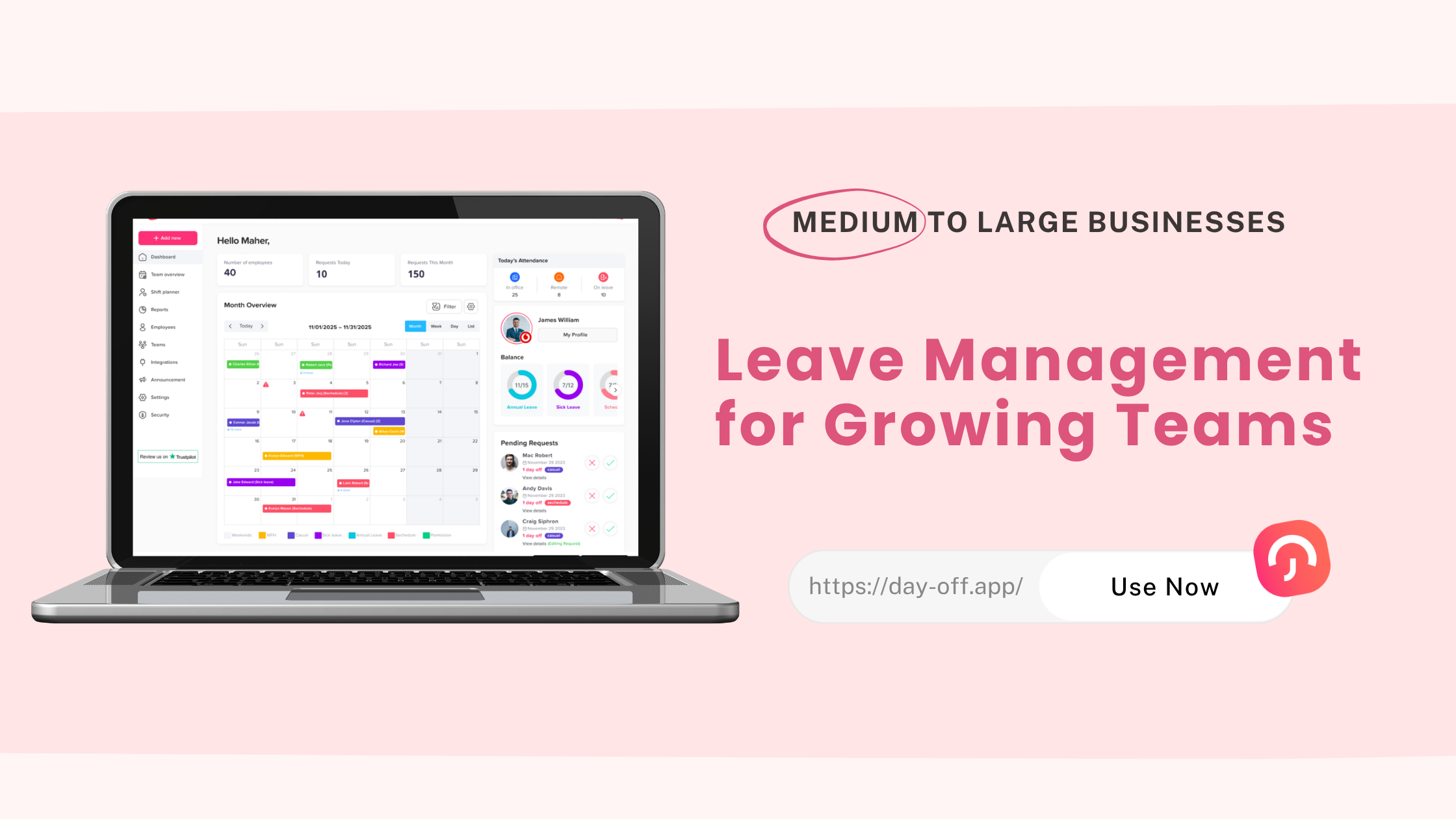 Vacation Request Software for Medium to Large Businesses: Why Day Off Is the Smart Choice