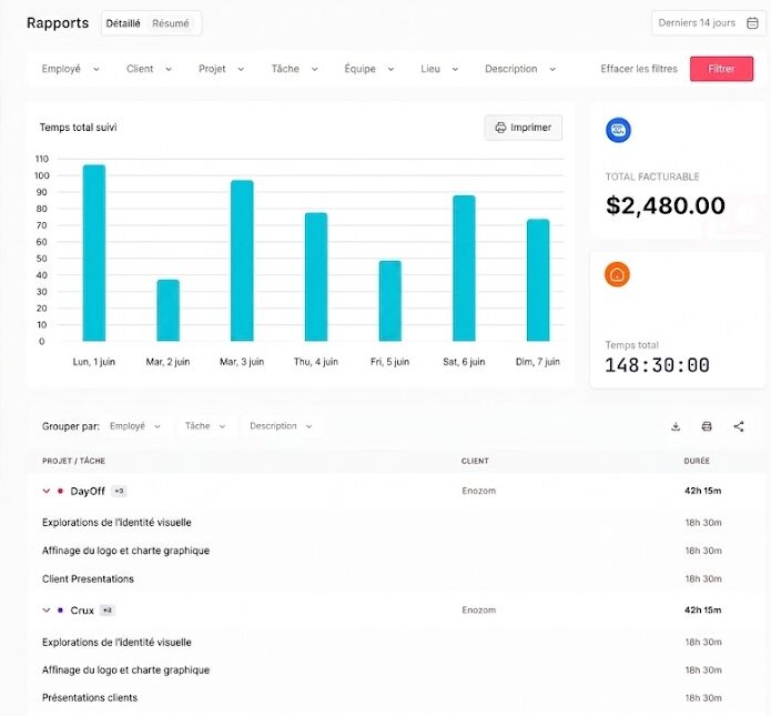 Fonctionnalité de l'application Day Off pour le suivi des congés, la gestion des RTT et la planification des absences – Day OffDay Off