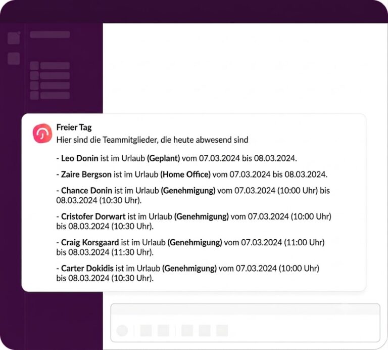 efde4646 e263 40a1 a8e2 f7a4957aa78c Slack PTO Anfragen: So verwalten Sie Abwesenheiten ohne E-Mail