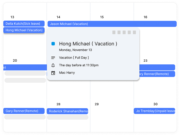 Day off integration with Google Calendar