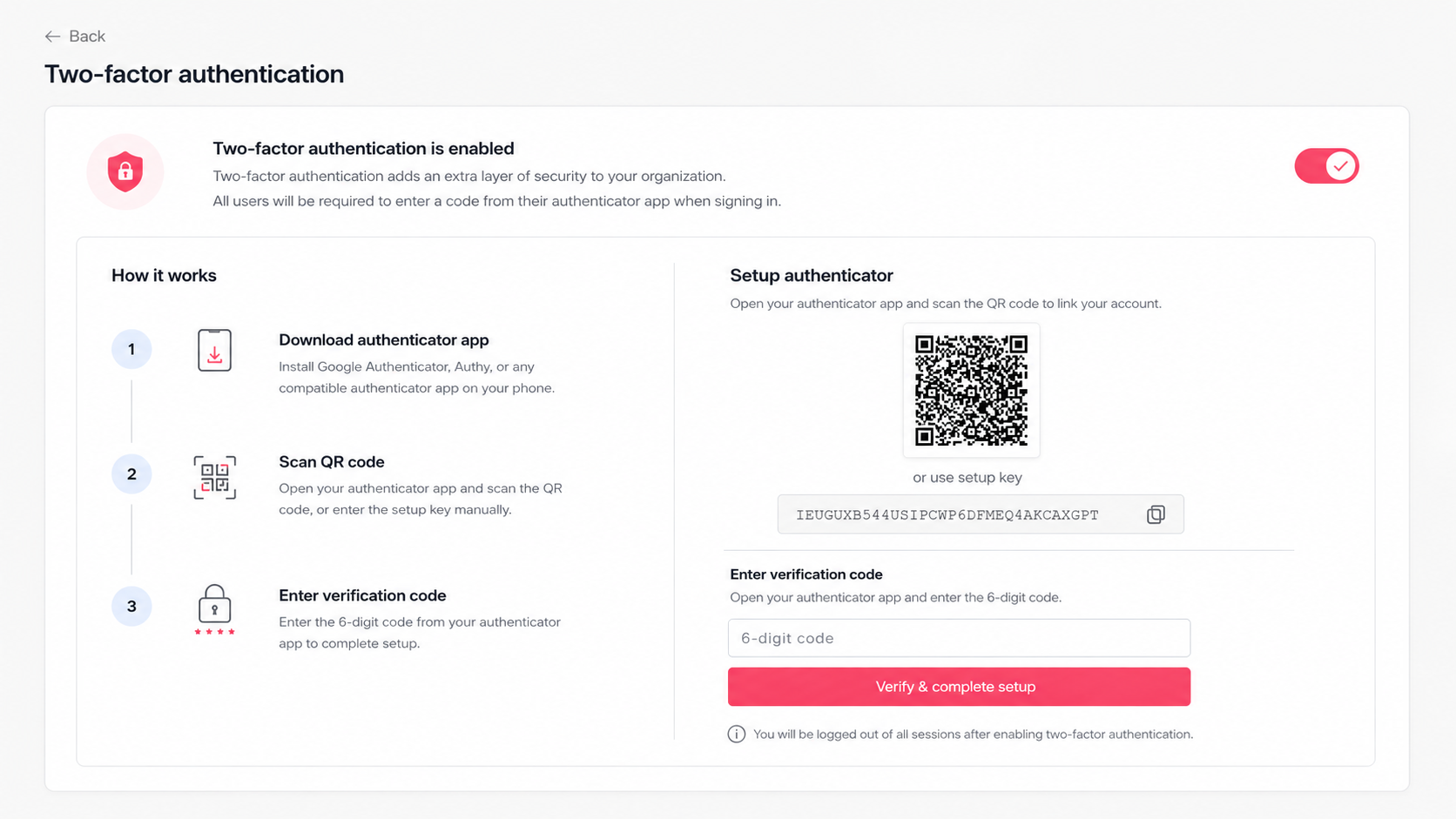 2FA Two-Factor Authentication