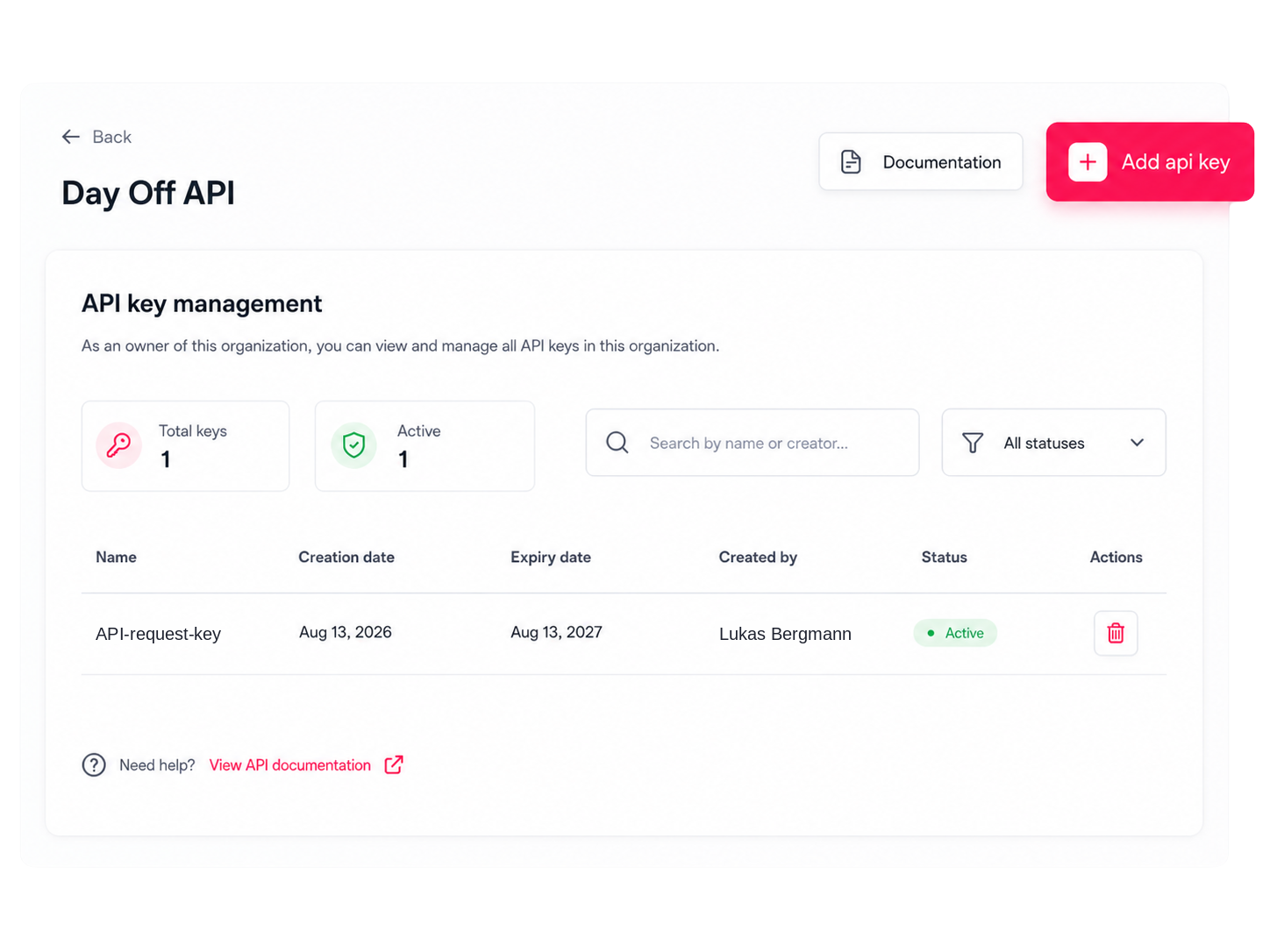 API integration Public API Access