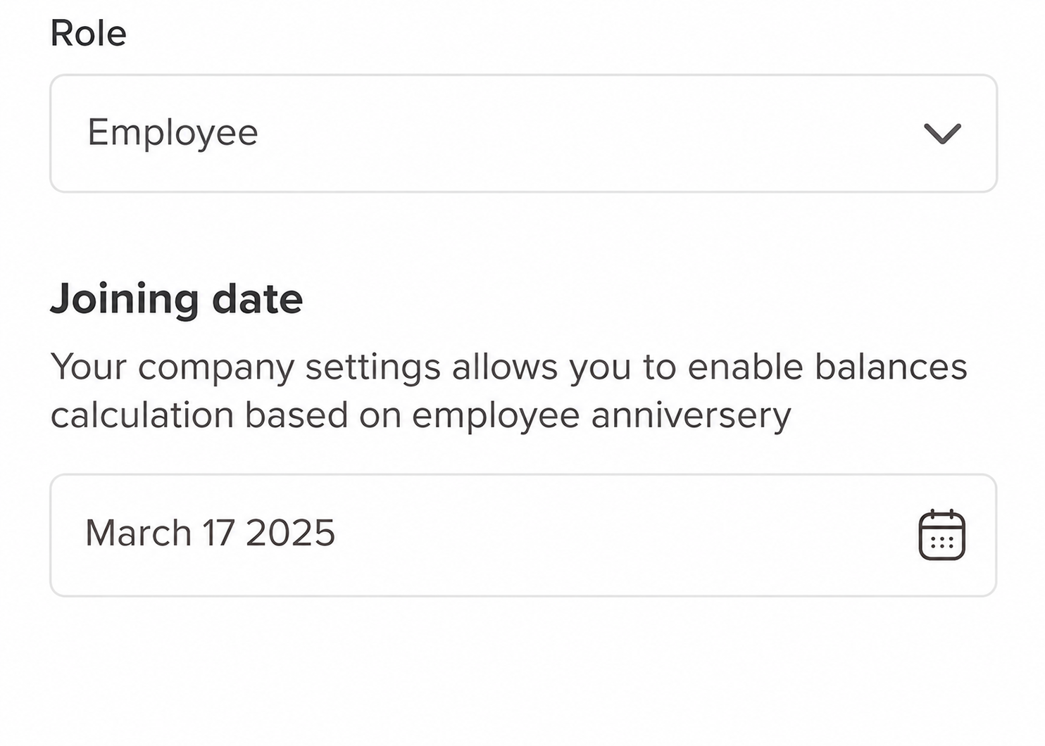 Anniversary date Per-Leave-Type Balance Reset