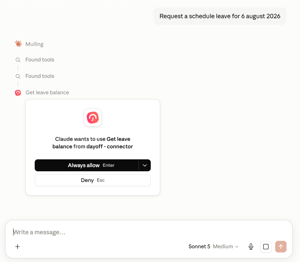 Screenshot 108 e1786883749358 Connect Day Off to Claude