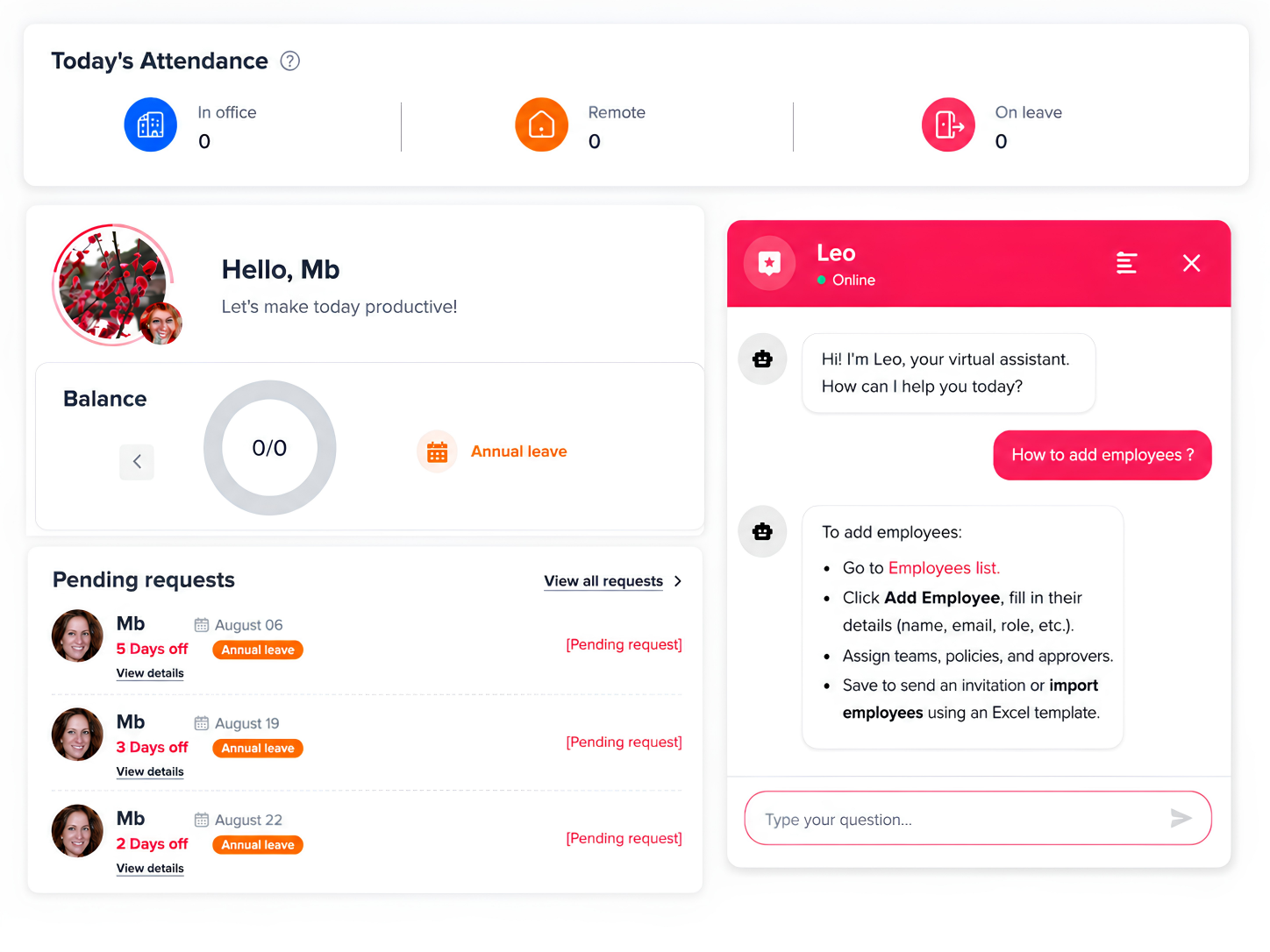 add employees AI assistant