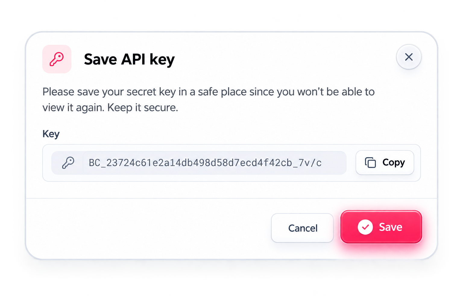 save API key 2 Public API Access