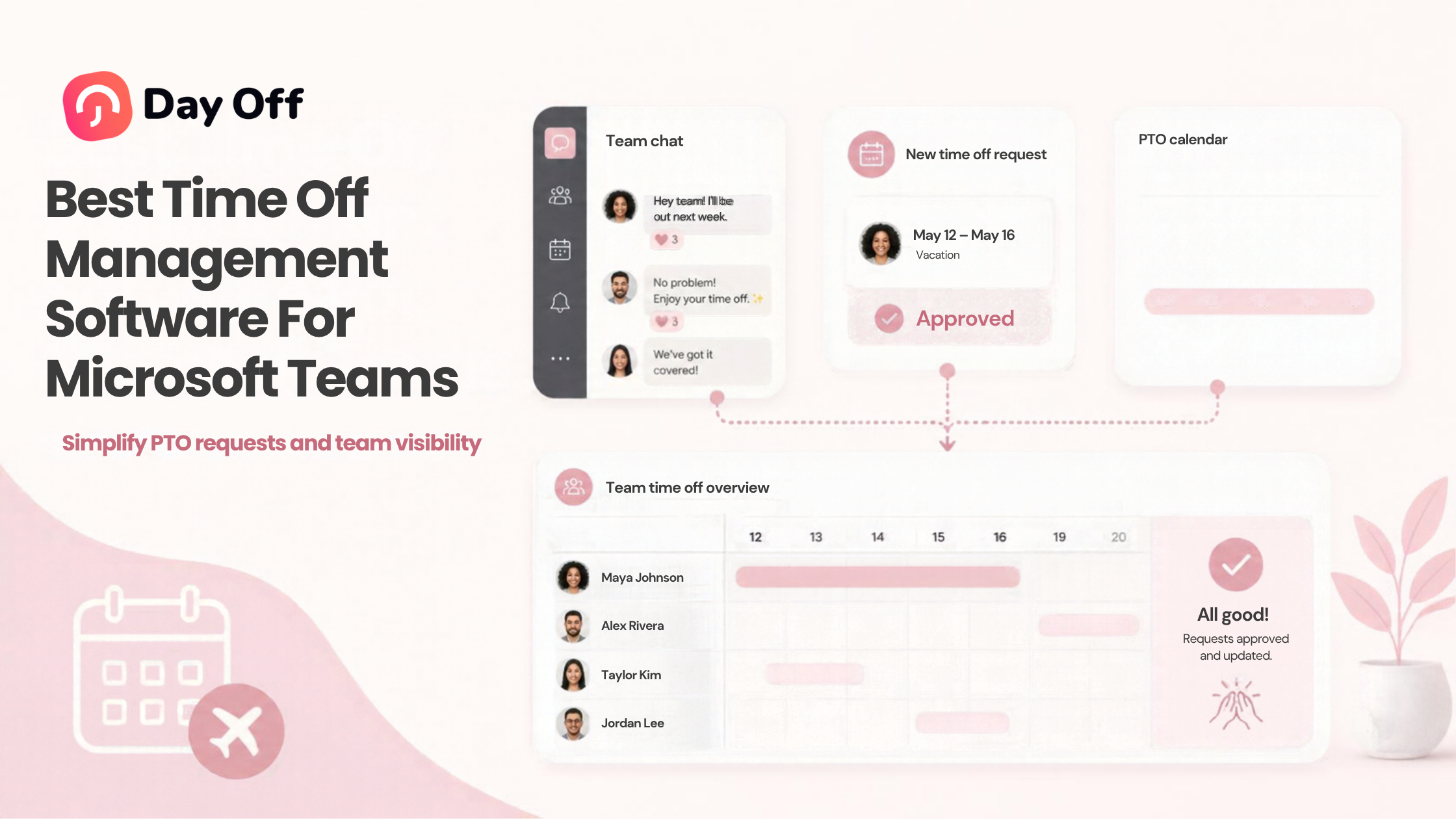Time Off Management software for Microsoft Teams with PTO requests, approvals, and team leave visibility.
