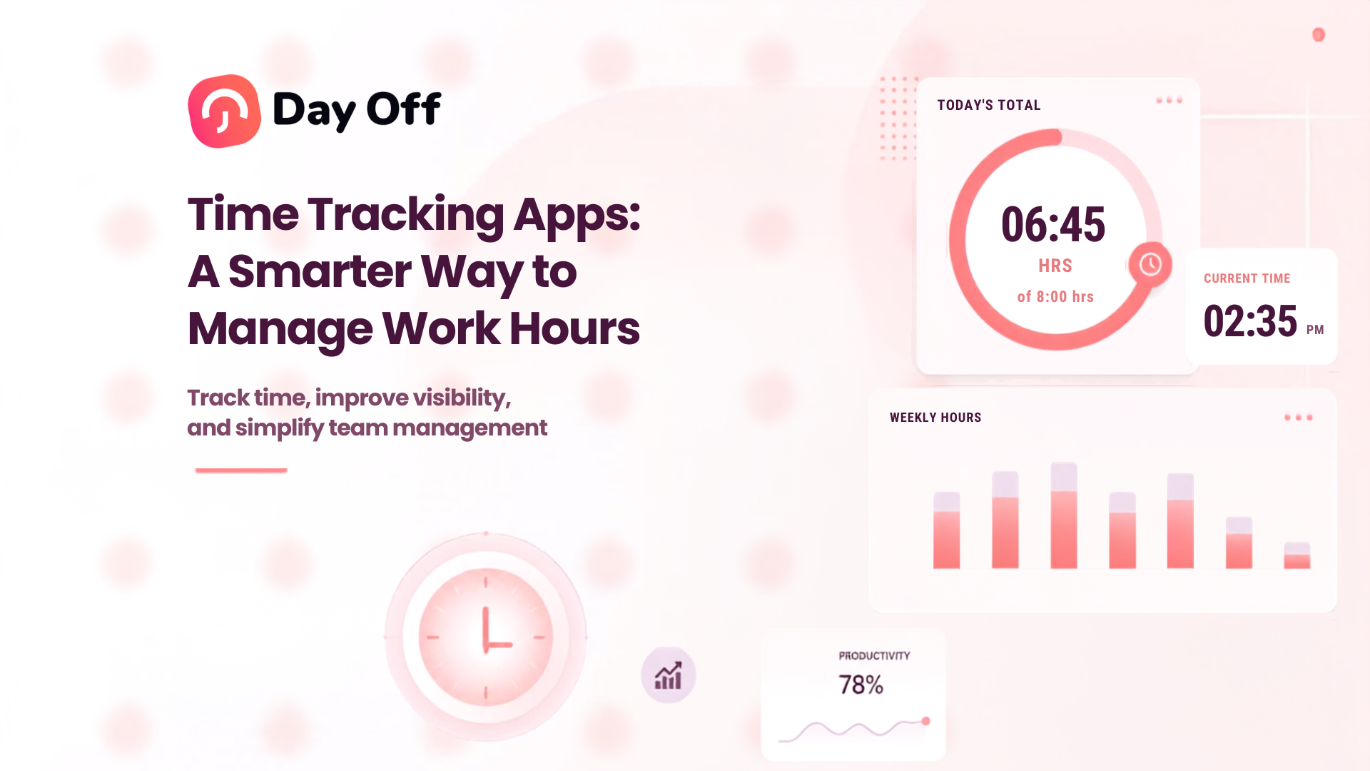 Employee Availability Tracking dashboard showing work hours, time tracking, and team productivity.